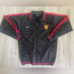 Vintage Nike Manchester United Track Jacket Men’s XL Black Tag Red Devils